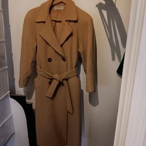 Vintage jonathan michael camel hair trench style coat double breasted